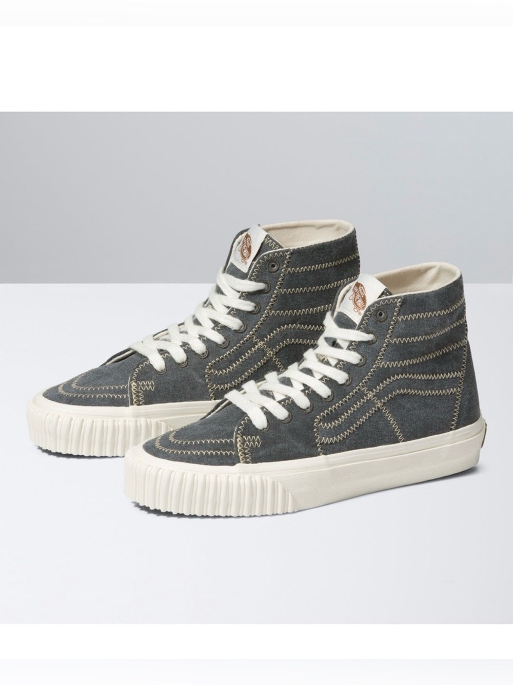 Vans SK-8 Hi Eco Theory Tapered Unisex Stone Wash Sneakers Size W 7.5 M 6 NEW